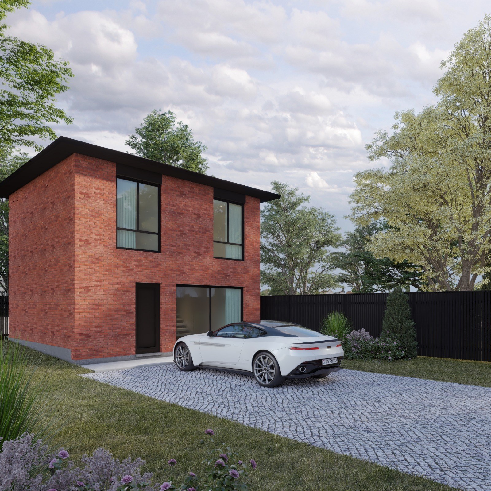 Rendering of the accessory dwelling unit at the rear of the lot